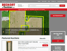 Tablet Screenshot of beckortauctions.com